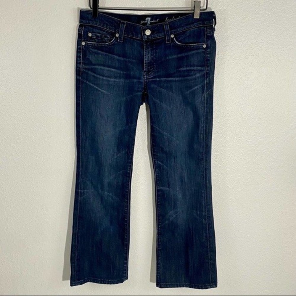 7 For All Mankind Justine Bootcut Jeans Women's Size 28 Ribbon Back Pockets